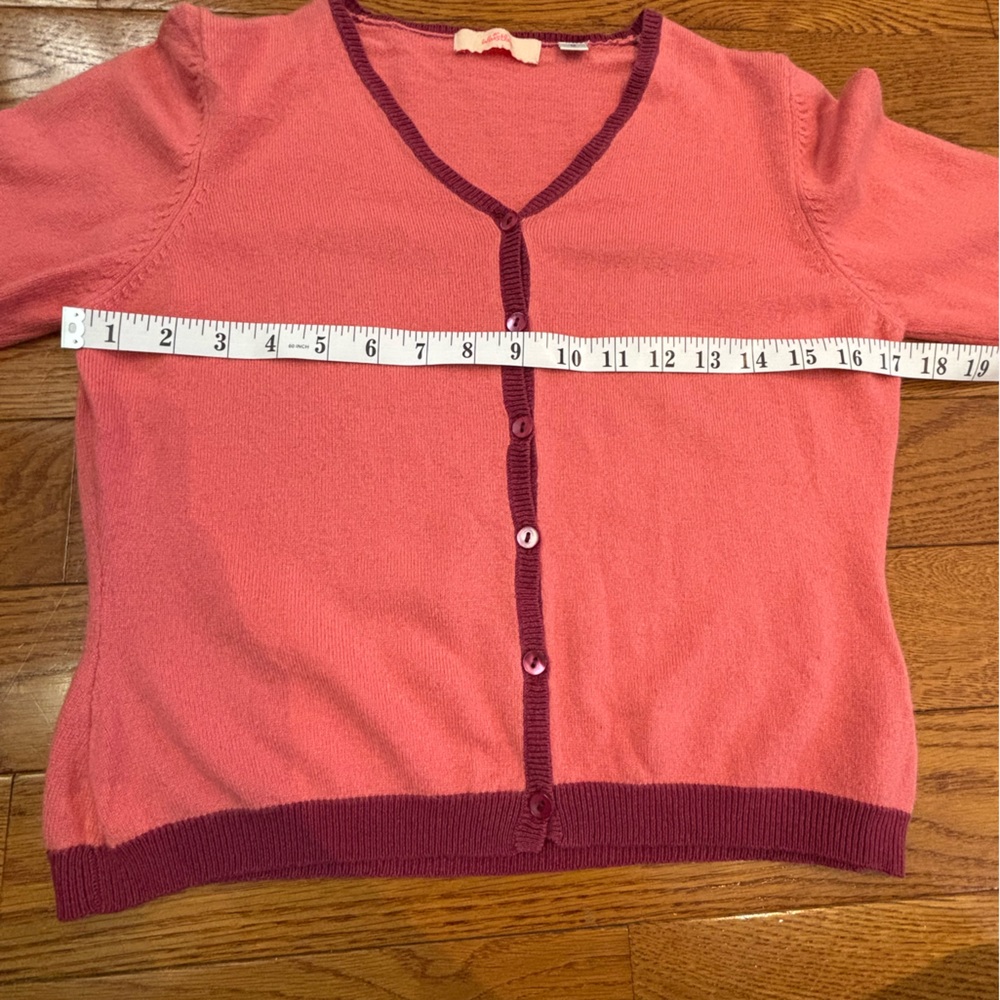 Vintage Y2K Whistles Silk Cashmere Heart Cardigan - Picture 12 of 12